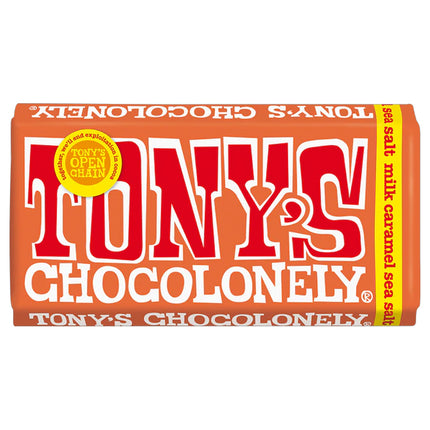 Tony's Chocolonely Milk Chocolate Caramel and Sea Salt 180g