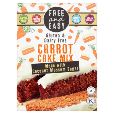 Free And Easy Gluten & Dairy Free Carrot Cake Mix 350g