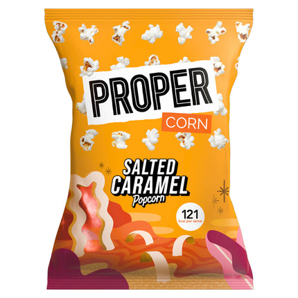 Proper Salted Caramel Popcorn, 8 x 90g