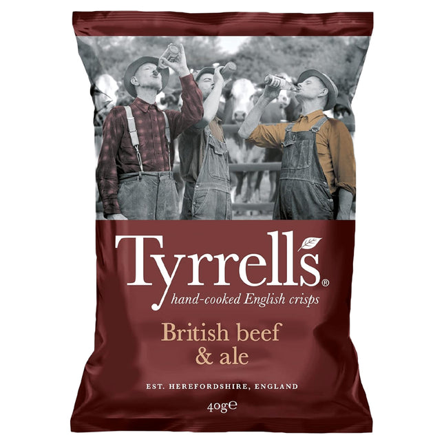 Tyrrells Beef & Ale Crisps 40g