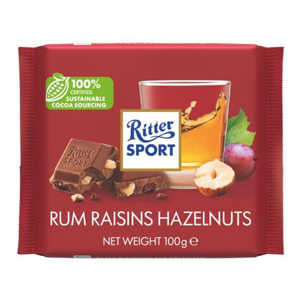 Ritter Sport Rum Raisins Hazelnuts 5PK 100g