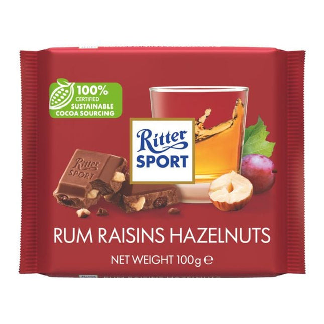 Ritter Sport Rum Raisins Hazelnuts 5PK 100g