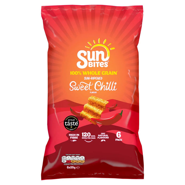 Sunbites Sun Ripened Sweet Chilli Multipack 6x25g