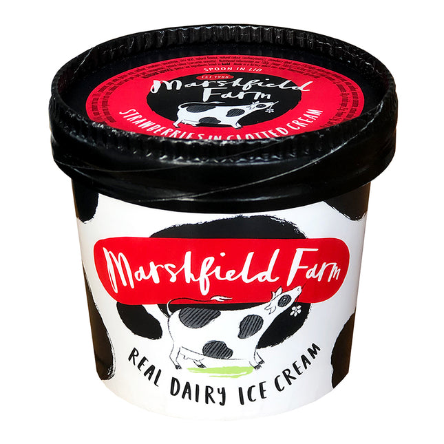 Marshfield Farm Real Dairy Ice Cream Strawberries in Clotted Cream 180ml