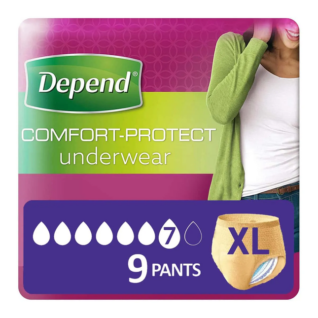 Depend Comfort Protect Pants (XL) - 9 Pack