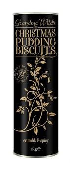 Grandma Wild's Ornate Black & Gold Christmas Pudding Tube 12 x 150g