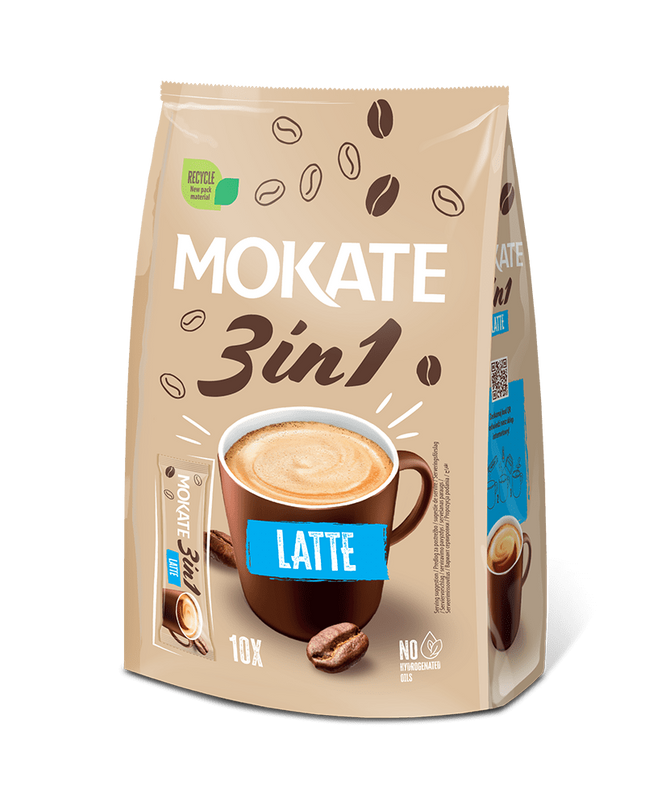 Mokate Coffee In Bags 3In1 - Latte 10x17g