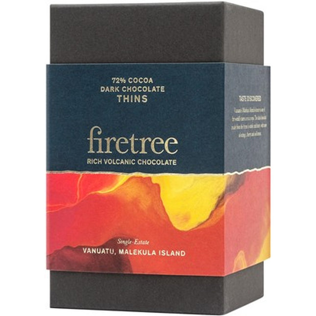 Firetree Vanuatu, Malekula Island, 72% Cocoa, Dark Chocolate Thins, 150g x 8