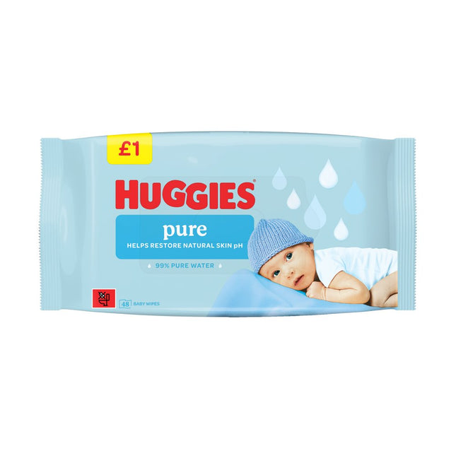 Huggies Pure PF Baby Wipes - 48 Pack £1 PMP