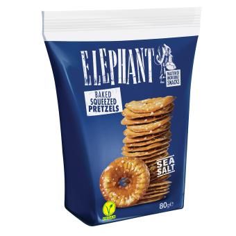Elephant Squeezed Pretzels with Sea Salt 80g