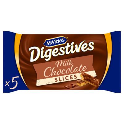McVitie's Digestives Milk Chocolate Slices Cake Bars 5 Pack 114.1g