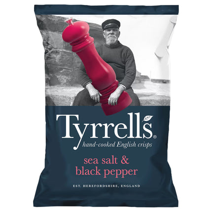 Tyrrells Sea Salt & Black Pepper Crisps 40g