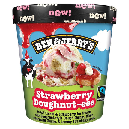 Ben & Jerrys Strawberry Doughnut-Ee 465ML