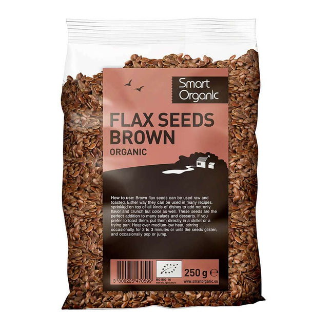 Smart Organic Flax Seeds, Brown 250G