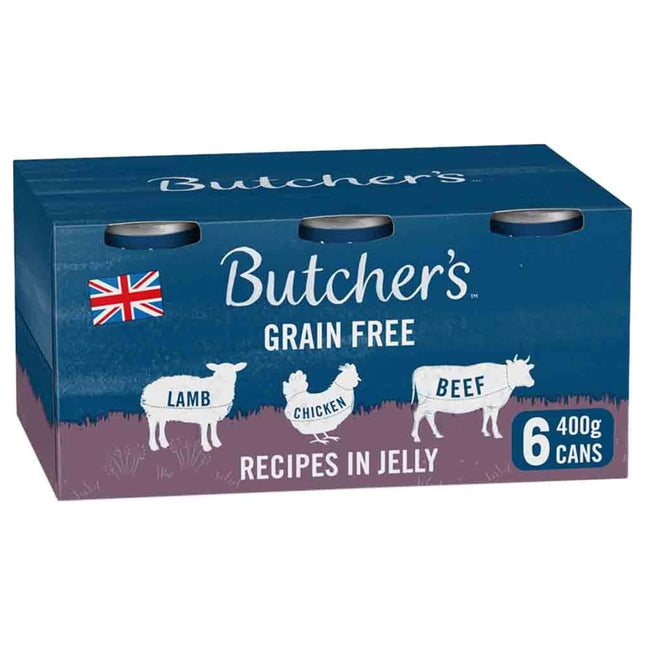 Butcher's Recipes In Jelly Dog Food Tins 6x400g