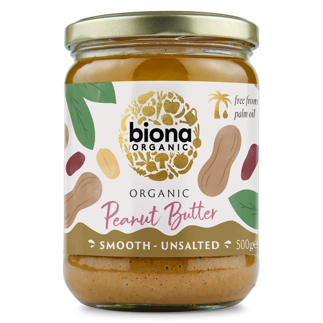 Biona Organic Peanut Butter Smooth/ No Salt 500g