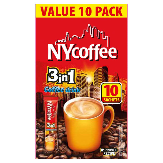 NY Coffee 3In1 White Coffee With Sugar 10x14g