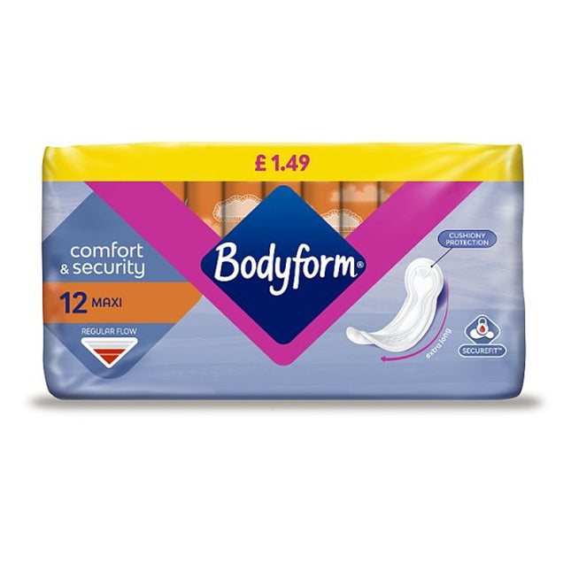 Bodyform Maxi Normal PMP £1.49 C+C Multipack 4 x 12s