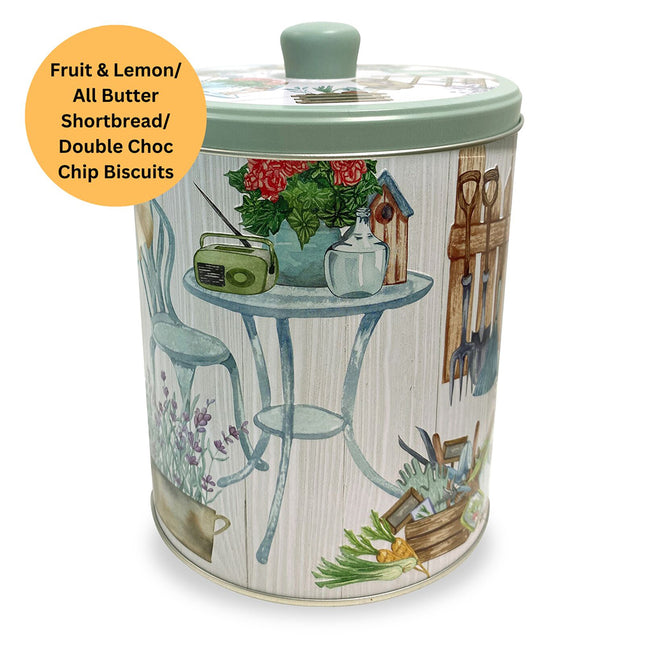 Grandma Wild's Embossed Garden Retreat Barrel Tin 300g