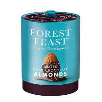 Forest Feast Salted Dark Choc Almonds Gift Cube 140g