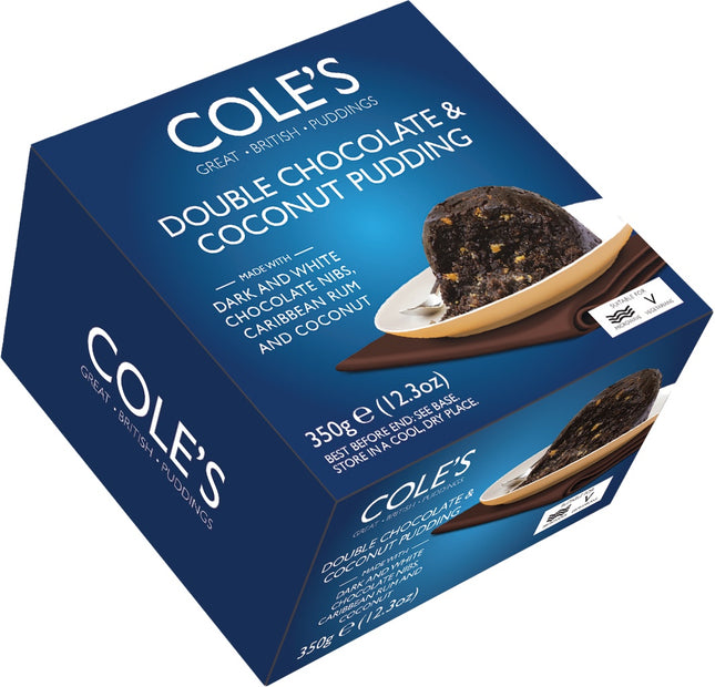 Cole's Double Chocolate & Coconut Pudding 350g