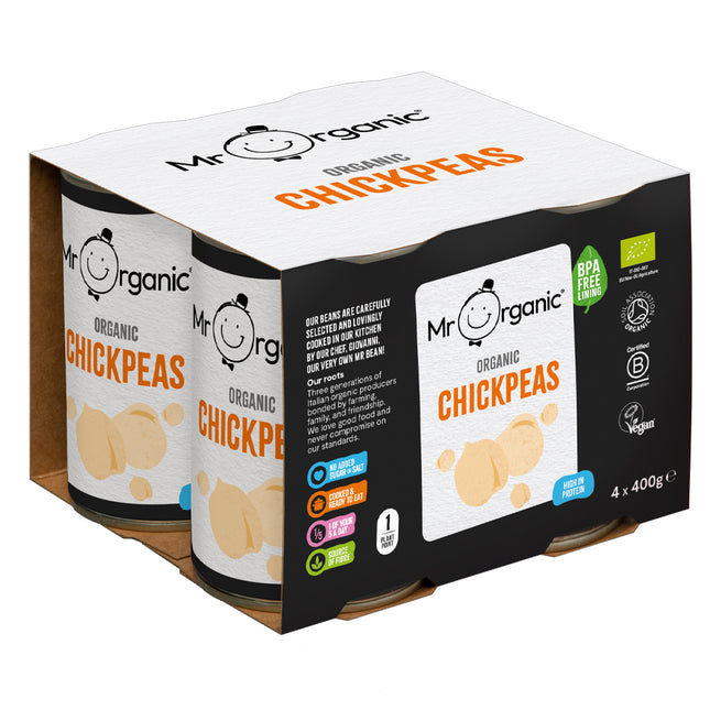 Mr Organic Tinned Chickpeas 4x400g