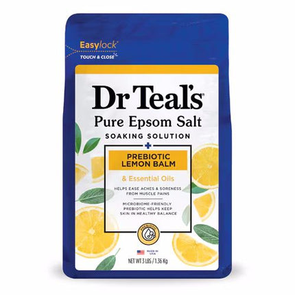 Dr Teal's Epsom Salt Prebiotic Lemon Balm 1.36Kg