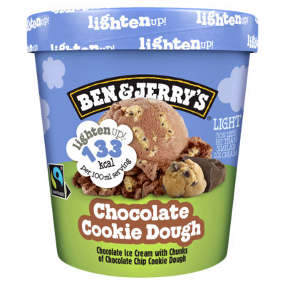 Ben & Jerrys Lighten Up Chocolate Cookie Dough 465ml