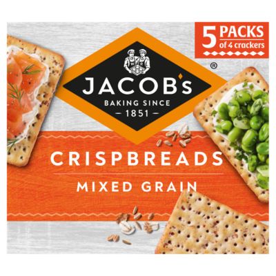 Jacob's Crispbreads Mixed Grain Crackers 5 Pack, 190g