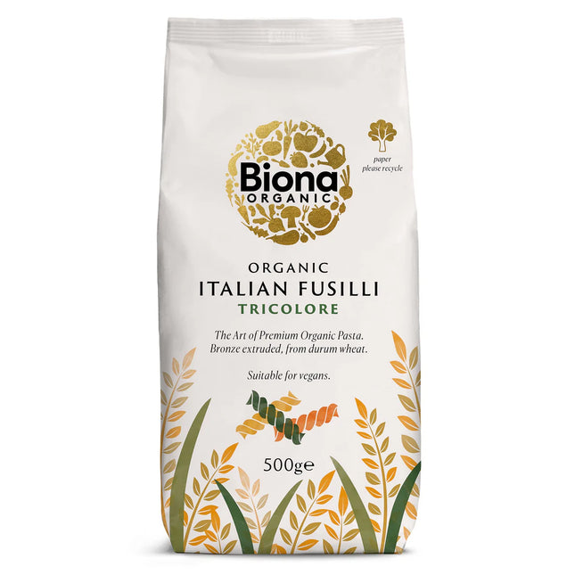 Biona Fusilli Tri Colore Bronze Extruded 500g