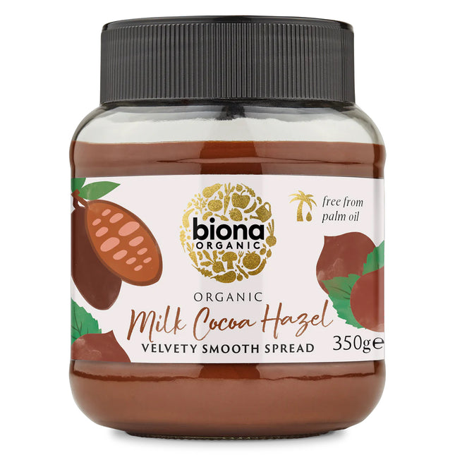 Biona Organic Milk Chocolate Hazelnut Spread Palm Oil Free 350g