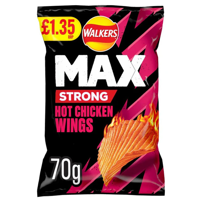 Walkers MAX Hot Chicken Wings PMP £1.35 70g