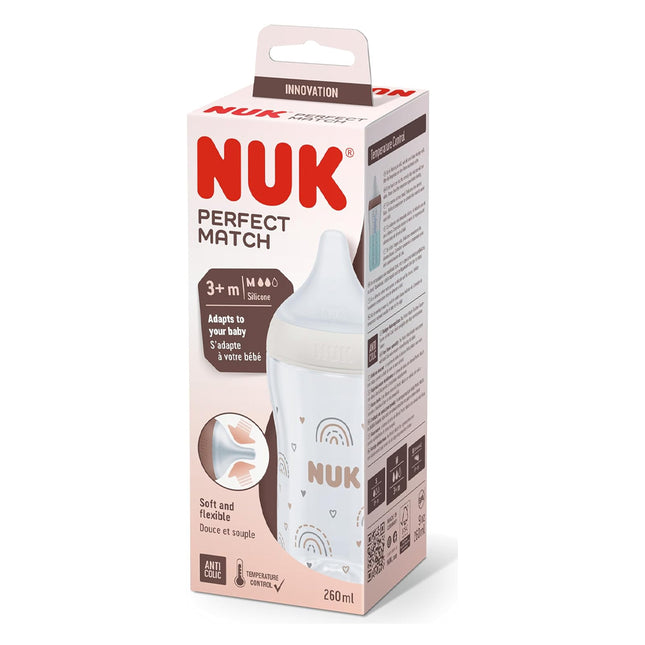 Nuk Perfect Match Temperature Control Bottle Rainbow 260ml