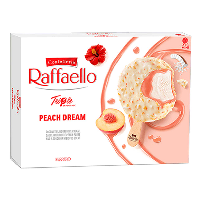 Raffaello Ice Cream Stick Triple Peach Dream 3 x 60ml, 138g