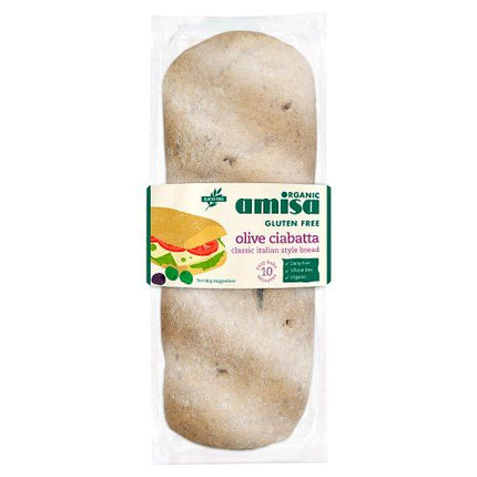 Amisa Olive Ciabatta White Organic Gluten Free 180g