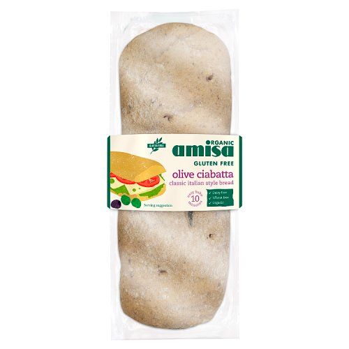 Amisa Olive Ciabatta White Organic Gluten Free 180g