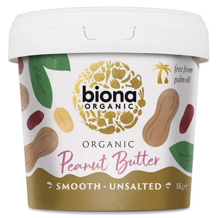 Biona Organic Peanut Butter Smooth/ No Salt 1kg