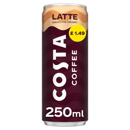 Costa Coffee Latte 250ml £1.49 PMP