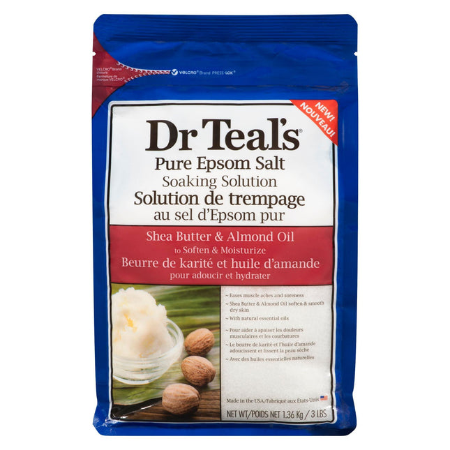 Dr Teal's Epsom Salt Shea Butter & Almond 1.36Kg