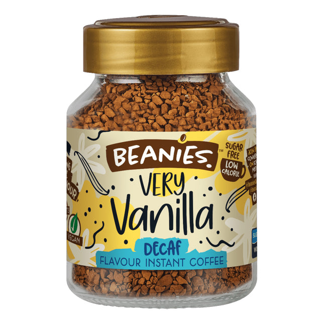 Beanies Decaf Very Vanilla Coffee Jar 50g
