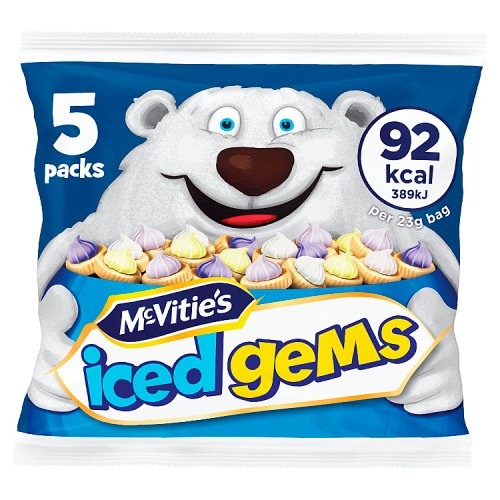 McVitie's Iced Gems Multipack Biscuits 5 x 23g