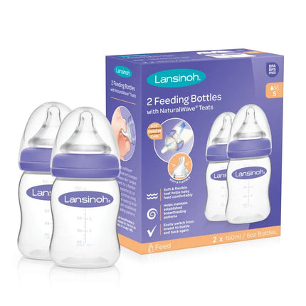 Lansinoh Feeding Bottles Twin Pack 160ml