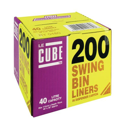 Lecube Swingbin Linr In Dispenser Box 200s