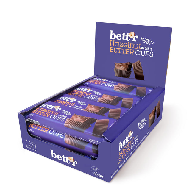 Bett'r Hazelnut Butter Cups Box 156G
