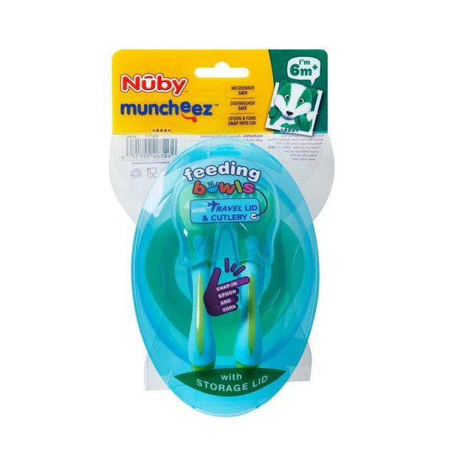 Nuby Bowls With Lids And Cutlery