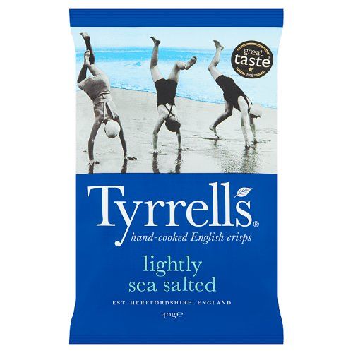 Tyrrells Lightly Sea Salted Crisps 40g