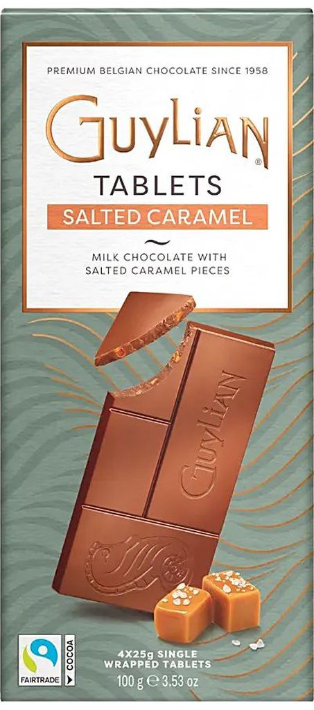 Guylian milk chocolate mini bars with salted caramel 100g