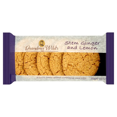 Grandma Wild's Stem Ginger & Lemon Cookie 5 Pack 250g
