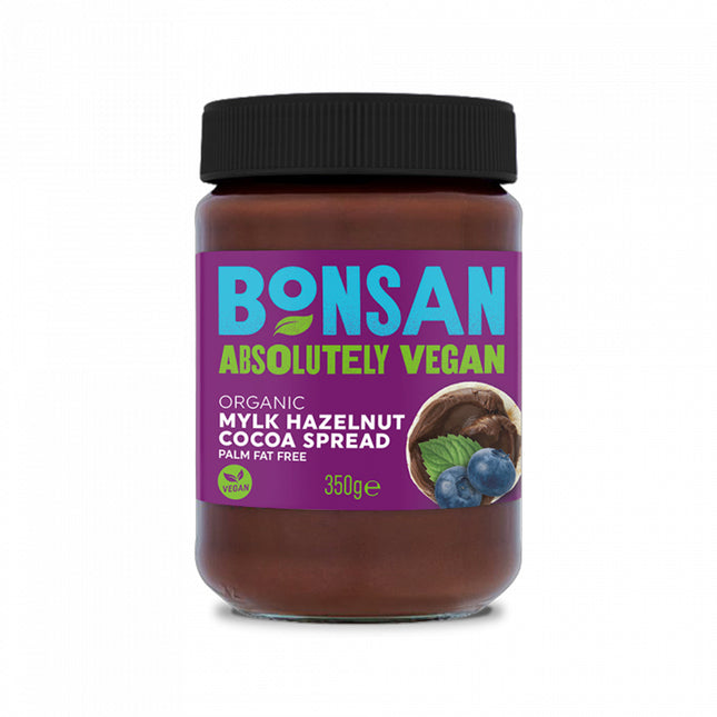 Bonsan Organic Hazelnut Choco Spread Vegan Palm Oil Free 350g