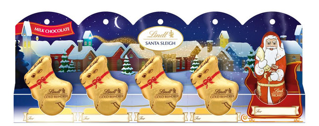 Lindt Santa Sleigh Milk Chocolate Perforated 5 Pack 50G